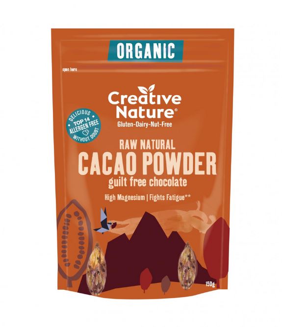 Creative Nature Raw Natural Cacao Powder (Organic) 150g – Entirely Pure