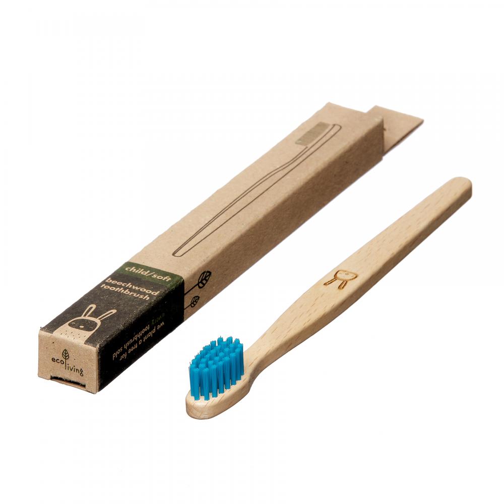 ecoLiving 100% Plant Based Toothbrush Child Soft Blue (Rabbit)