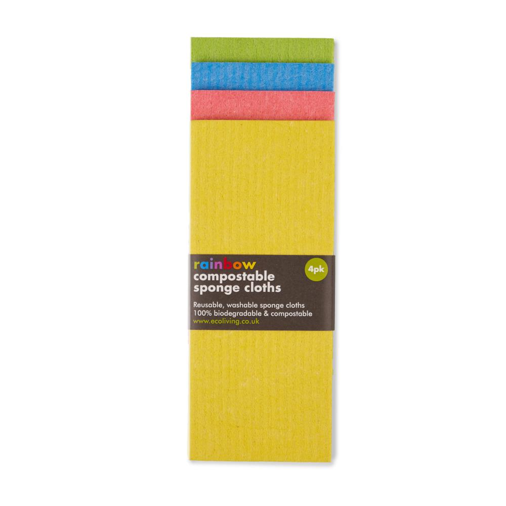 ecoLiving Rainbow Compostable Sponge Cloths