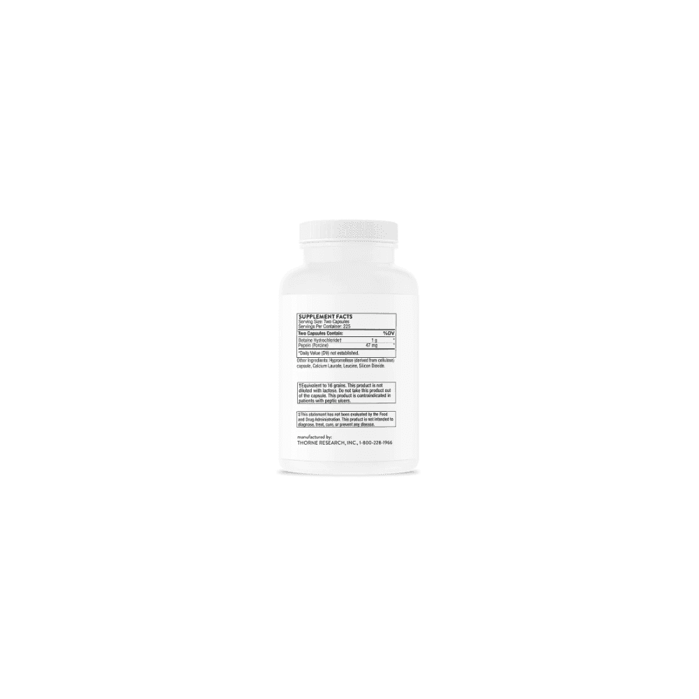Thorne Research Betaine HCL &amp; Pepsin