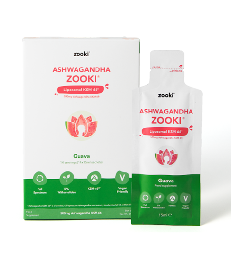 yourzooki Ashwagandha Zooki Liposomal KSM-66 Guava Sachets