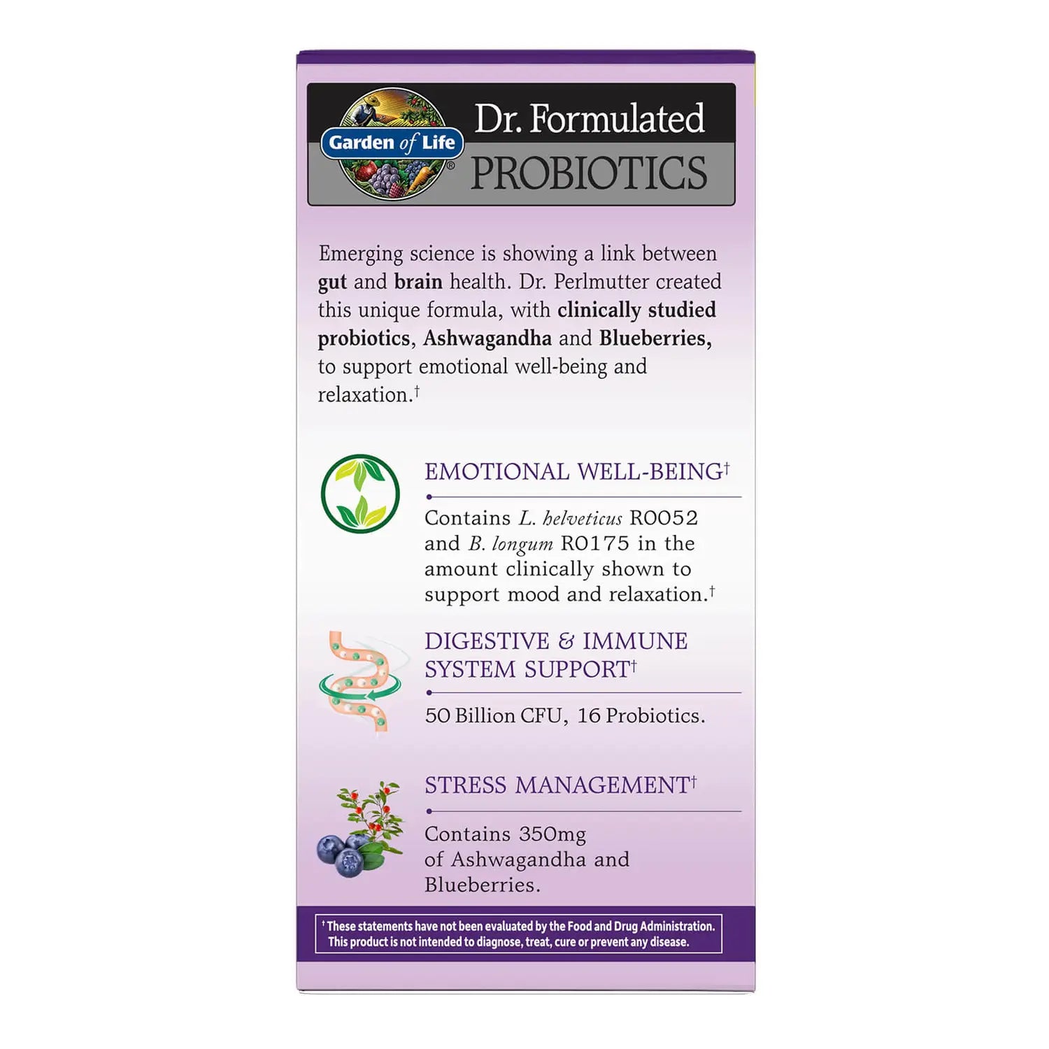 Garden of Life Dr Formulated ProbiotIcs MOOD+ 60 caps