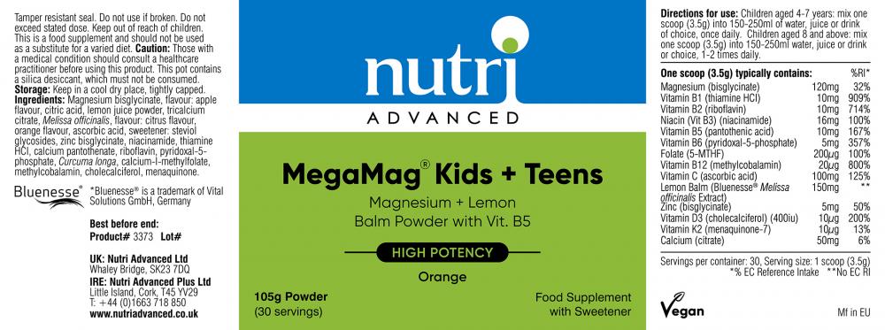 Nutri Advanced MegaMag Kids + Teens 105g