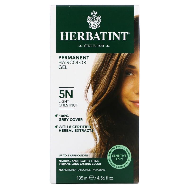Herbatint Permanent Hair Colour Gel 5N Light Chestnut Sensitive Skin 150ml
