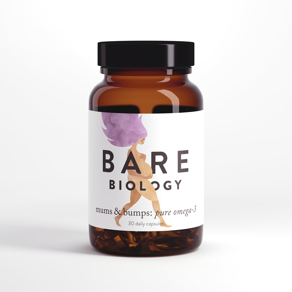 Bare Biology Mums &amp; Bumps Prenatal Fish Oil Pure Omega-3 30&