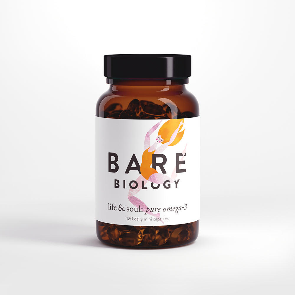 Bare Biology Life &amp; Soul Pure Omega-3 Mini Capsules 120&