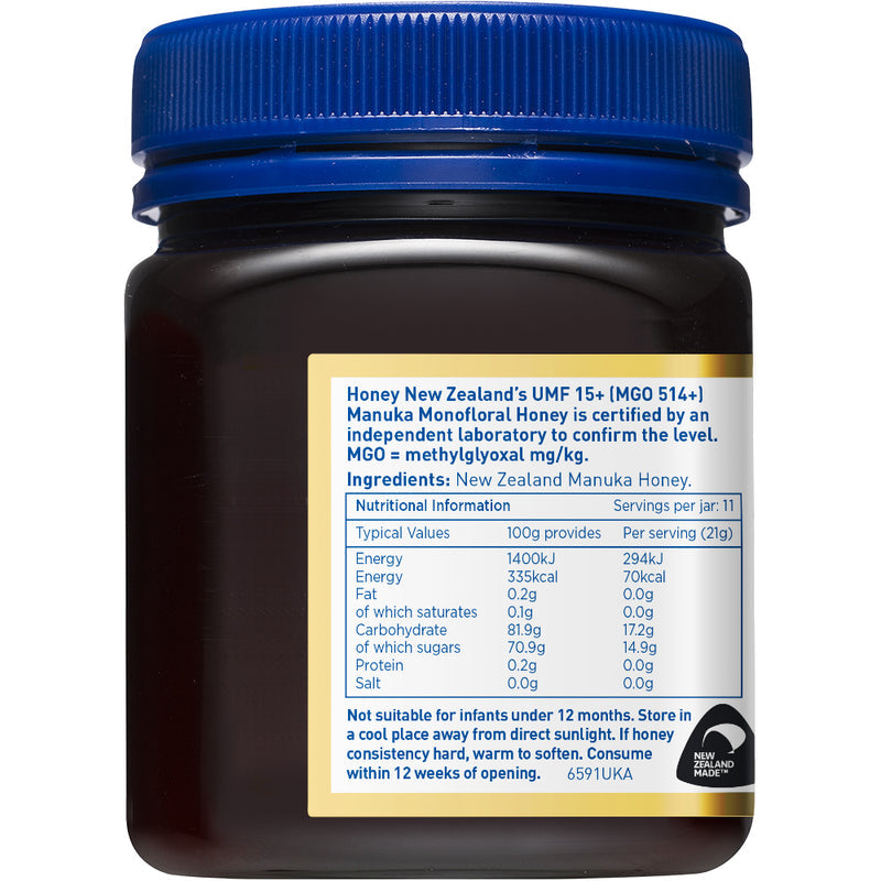 HNZ UMF 15+ Manuka Honey MGO 514+ 250g