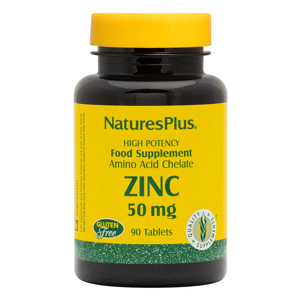 Natures Plus High Potency Zinc 50mg 90 Tablets