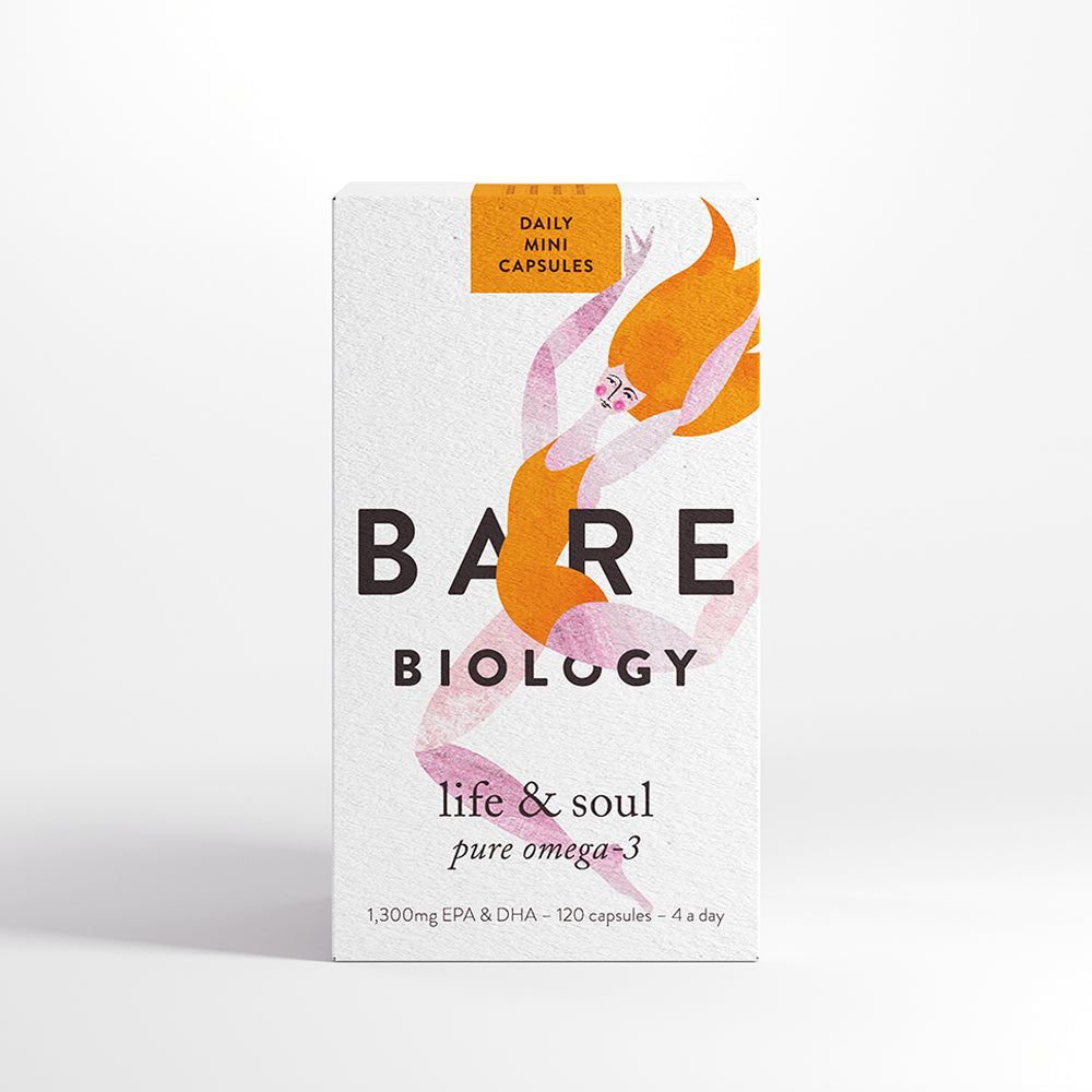Bare Biology Life &amp; Soul Pure Omega-3 Mini Capsules 120&