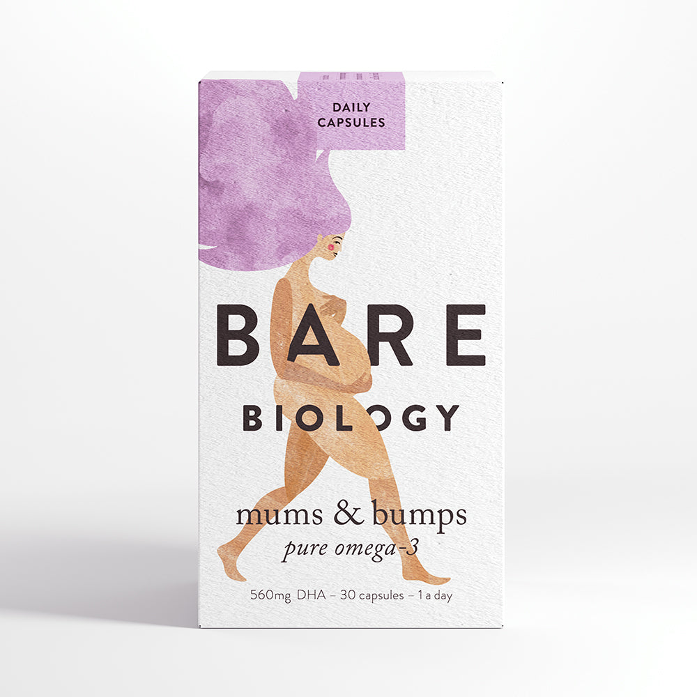 Bare Biology Mums &amp; Bumps Prenatal Fish Oil Pure Omega-3 30&