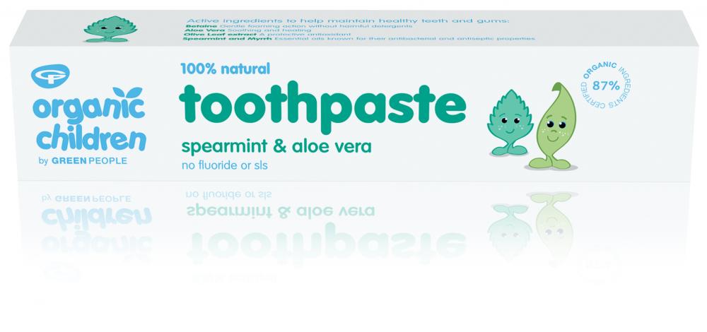 Green People Organic Children Toothpaste Spearmint &amp; Aloe Vera 50ml