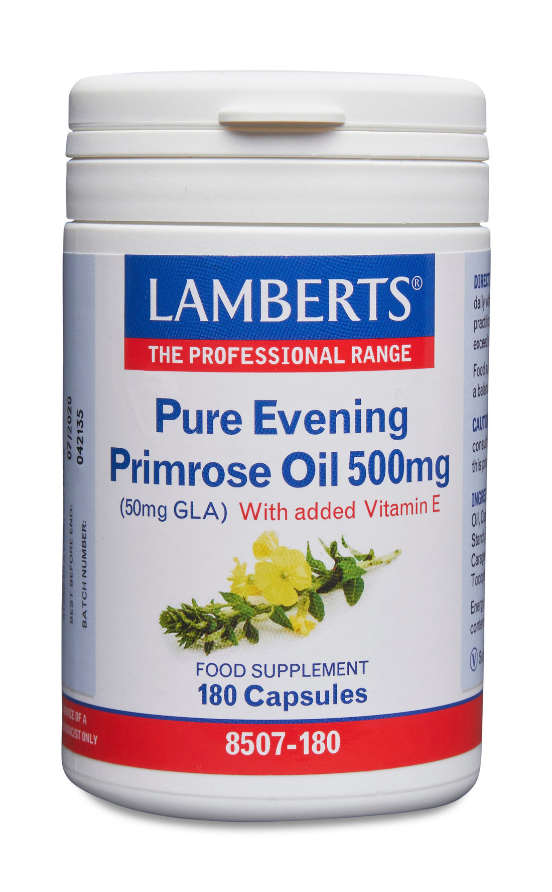 Lamberts Pure Evening Primrose Oil 500mg 180&